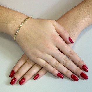 Złota Bransoletka Bangle Prostokąty Cyrkonie pr. 375 - JubilerSezam.pl