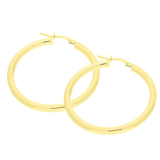 Złote kolczyki koła rurki 30mm pr. 925 - JubilerSezam.pl