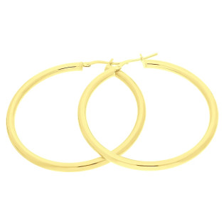 Pozłacane Kolczyki Koła 40mm pr. 925 - JubilerSezam.pl