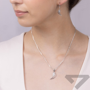 Srebrny Komplet Skrzydła z Cyrkoniami pr. 925 - JubilerSezam.pl