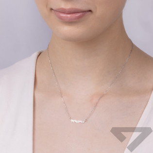 Srebrny Naszyjnik I Love Mama pr. 925 - JubilerSezam.pl