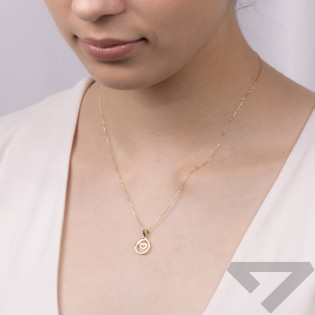 Złota Zawieszka Serce w Kole LOVE pr. 375 - JubilerSezam.pl