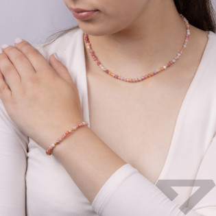 Pozłacany naszyjnik z rodonitem pr. 925 - JubilerSezam.pl