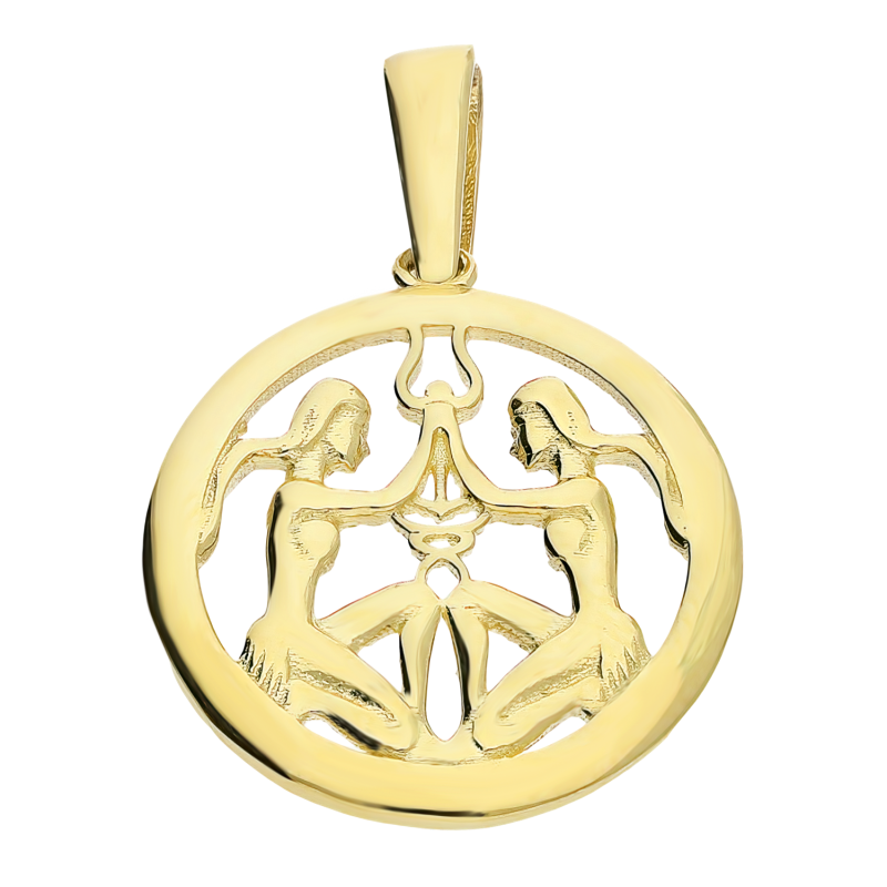 Złoty Znak Zodiaku Bliźnięta pr. 375 - JubilerSezam.pl