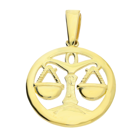 Złoty Znak Zodiaku Waga pr. 375 - JubilerSezam.pl