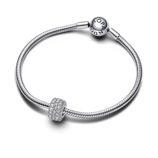Srebrny Charms Pandora Wysadzany Cyrkoniami 792820C01 - JubilerSezam.pl