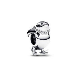Charms Pingwin na Nartach Pandora 792988C01 pr. 925 - JubilerSezam.pl