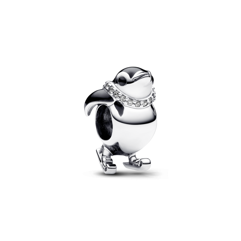 Charms Pingwin na Nartach Pandora 792988C01 pr. 925 - JubilerSezam.pl