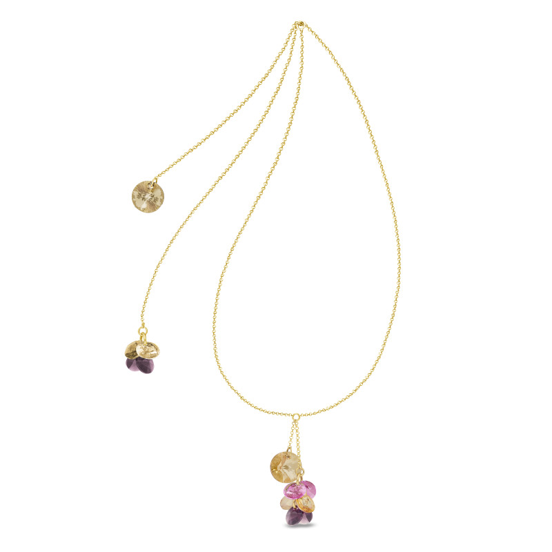 Pozłacany Naszyjnik Srebrny Spark Orchid Gold pr. 925 - JubilerSezam.pl