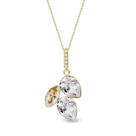 Pozłacany naszyjnik z kryształami Swarovski pr. 925 - JubilerSezam.pl