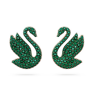 Kolczyki Swarovski Iconic Swan Zielone Sztyft - JubilerSezam.pl