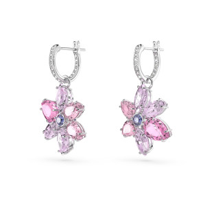 Kolczyki Swarovski Gema Długie Różowe Kryształy 5658397 - JubilerSezam.pl