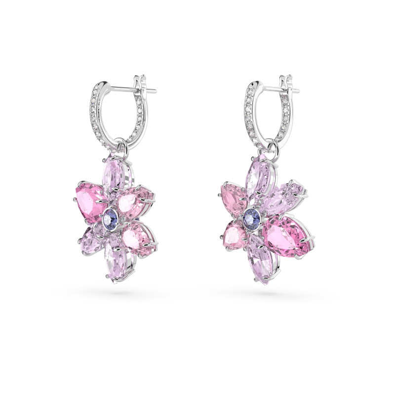 Kolczyki Swarovski Gema Długie Różowe Kryształy 5658397 - JubilerSezam.pl