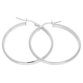 Srebrne kolczyki kółka 30mm pr. 925 - JubilerSezam.pl