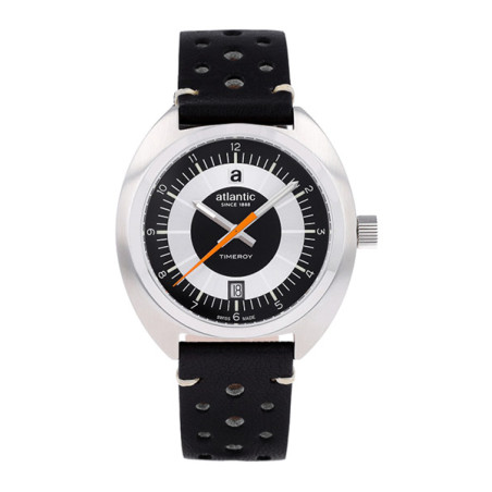 Zegarek męski Atlantic Timeroy 70362.41.65 Czarno-Srebrny - JubilerSezam.pl