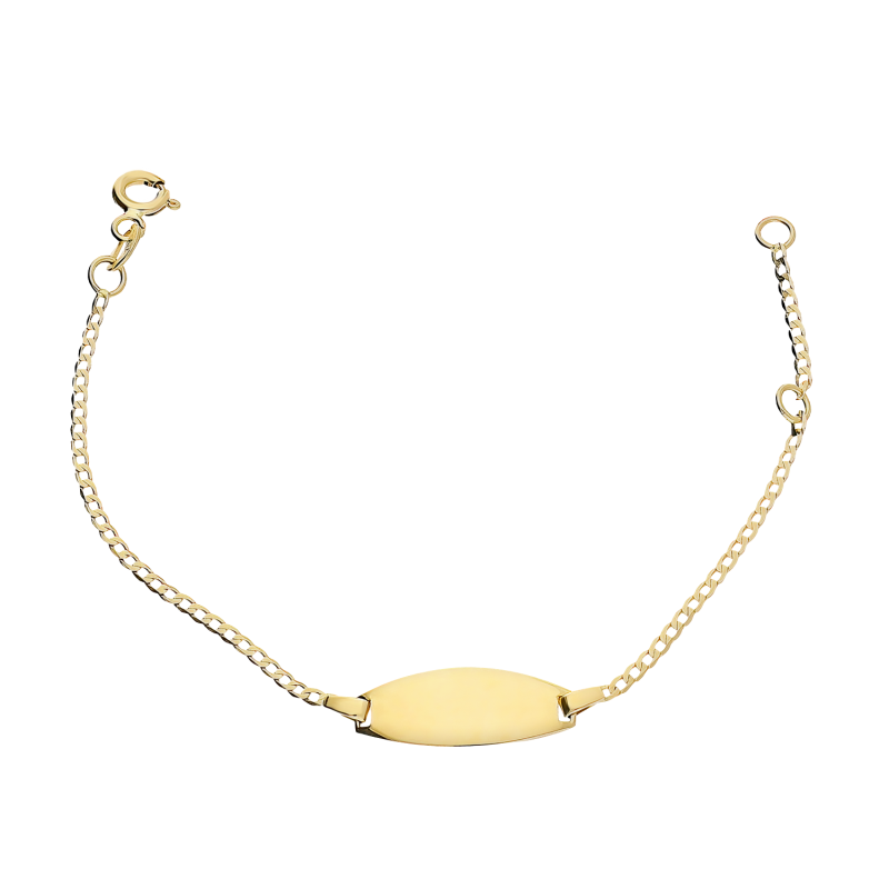 Złota bransoletka dla dziewczynki pancerka pr. 585 - JubilerSezam.pl