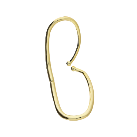 Pozłacany Kolczyk Srebrny Owal Ear Cuff 925 - JubilerSezam.pl