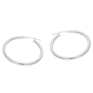 Srebrne Kolczyki Koła 30mm pr. 925 - JubilerSezam.pl
