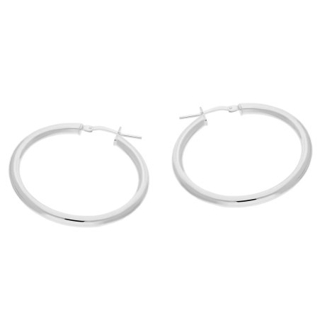Srebrne Kolczyki Koła 30mm pr. 925 - JubilerSezam.pl