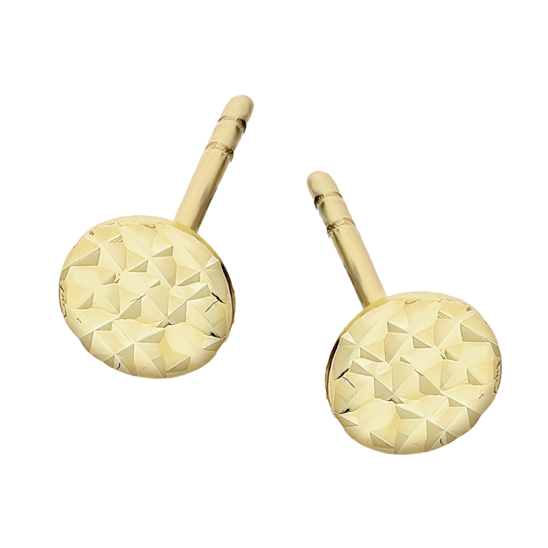 Złote Kolczyki Pinezki 5mm pr. 585 Sztyft - JubilerSezam.pl