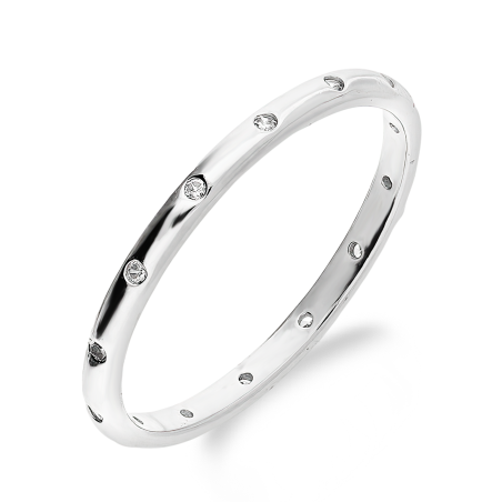 Srebrny Pierścionek Rings z Cyrkoniami pr. 925 - JubilerSezam.pl