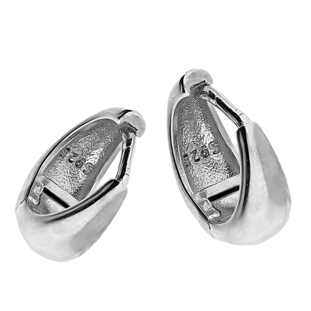 Srebrne kolczyki kółka beczułki 10mm pr. 925 - JubilerSezam.pl