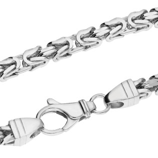 Srebrny łańcuszek splot królewski 5mm pr. 925 - JubilerSezam.pl