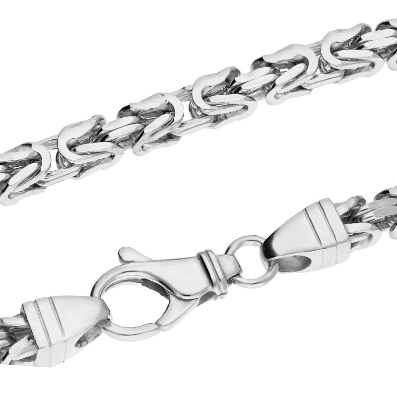 Srebrny łańcuszek splot królewski 5mm pr. 925 - JubilerSezam.pl