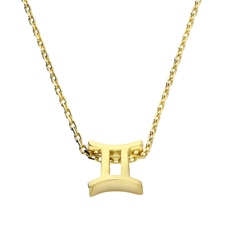 Złoty Naszyjnik Zodiak Bliźnięta pr. 375 - JubilerSezam.pl