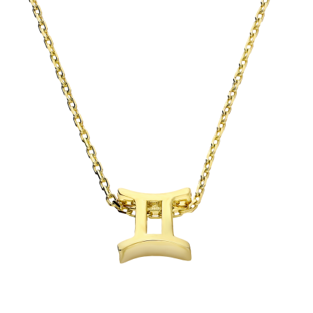 Złoty Naszyjnik Zodiak Bliźnięta pr. 375 - JubilerSezam.pl