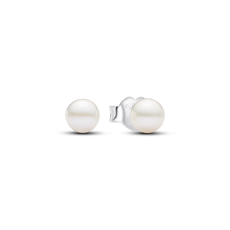Srebrne Kolczyki Sztyfty Pandora Perły 4.5mm 293168C01 - JubilerSezam.pl