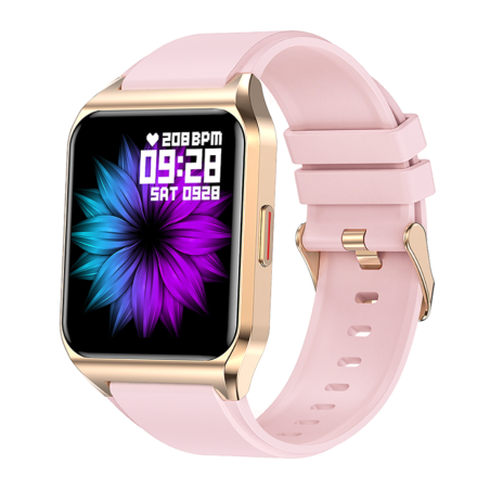 Smartwatch Rubicon RNCE89 złoty różowy silikon SMARUB157