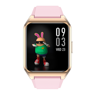 Smartwatch Rubicon RNCE89 złoty różowy silikon SMARUB157