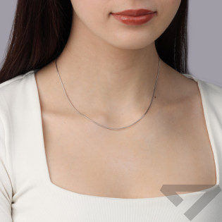 Srebrny łańcuszek snake rodowany pr. 925 - JubilerSezam.pl
