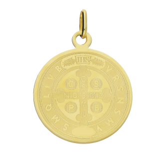 Medalik Benedyktyński Złoty 22mm pr. 585 - JubilerSezam.pl