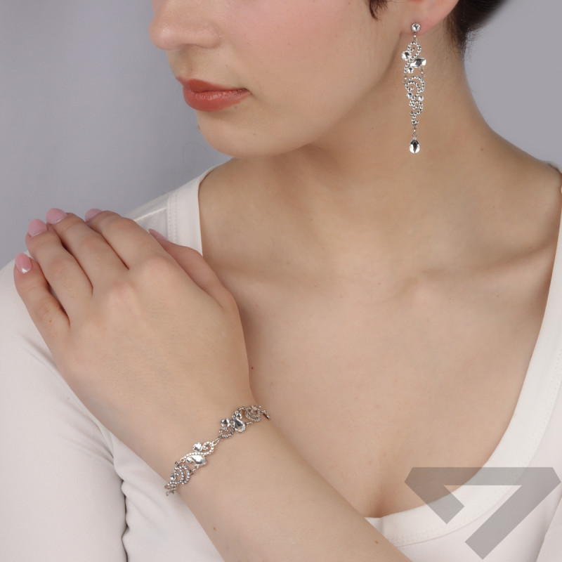 Kolczyki srebrne GRACE z kryształami RD 768-1 crystal próba 925