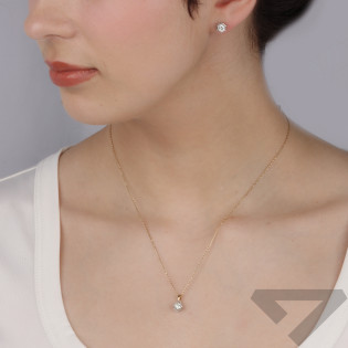 Złota Zawieszka z Diamentem 0.13ct pr. 585 - JubilerSezam.pl