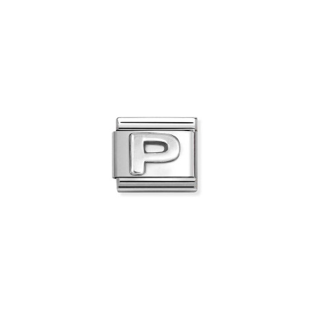 Srebrna Literka P Nomination - Element do Bransoletki