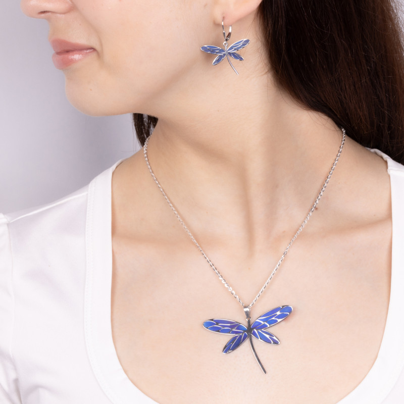 Zawieszka srebrna motyl ramka z tytanem JZ 10244625 próba 925