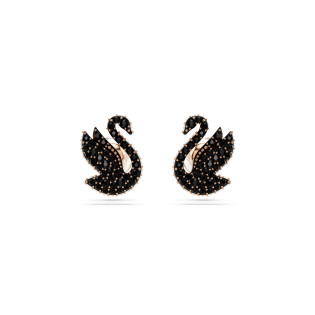 Kolczyki Swarovski Swan Czarne Kryształy - JubilerSezam.pl