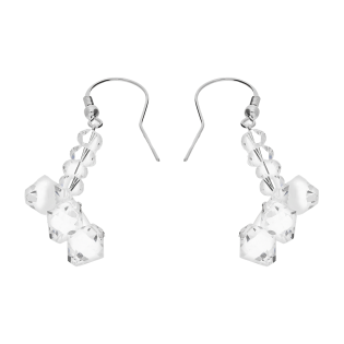 Srebrne Kolczyki Wiszące z Kryształami Swarovski - JubilerSezam.pl