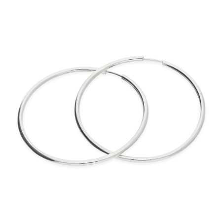 Srebrne Kolczyki Koła 40mm Szarniry pr. 925 - JubilerSezam.pl