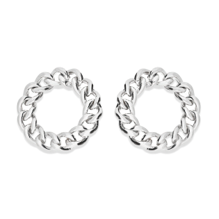 Srebrne Kolczyki Koła Pancer 20mm pr. 925 - JubilerSezam.pl