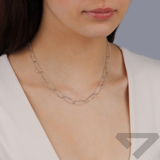 Srebrny naszyjnik łańcuszek bead pr. 925 - JubilerSezam.pl
