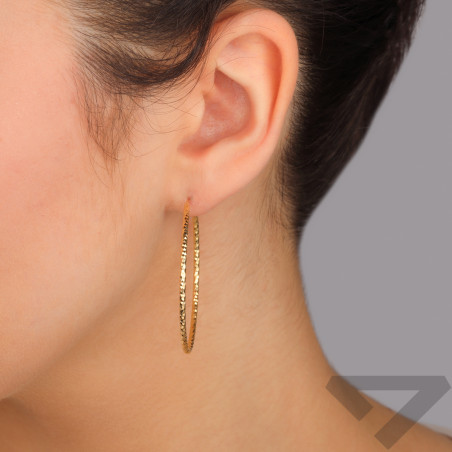 Kolczyki pozłacane kółka szarniry 40mm-1,5 PW696 GOLD dis 40mm-1,5 próba 925
