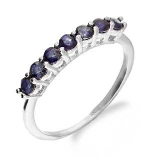Srebrny Pierścionek z Szafirami Naturalnymi pr. 925 - JubilerSezam.pl