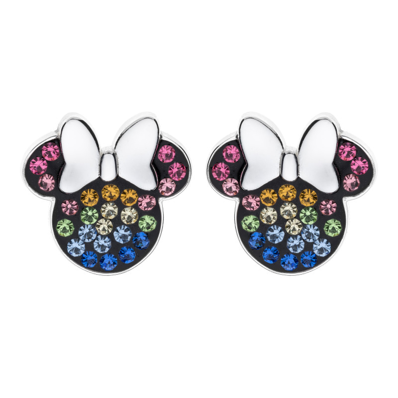 Srebrne Kolczyki Myszka Minnie Disney - JubilerSezam.pl