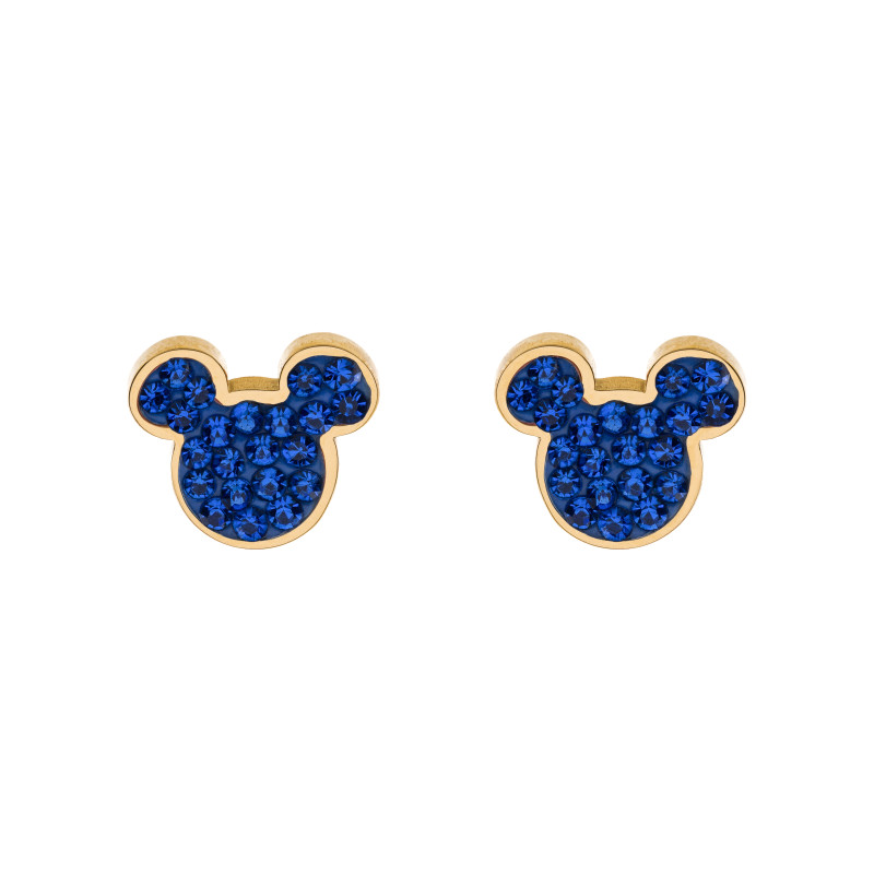 Kolczyki Myszka Mickey Disney - Pozłacana Stal dla Dzieci - JubilerSezam.pl