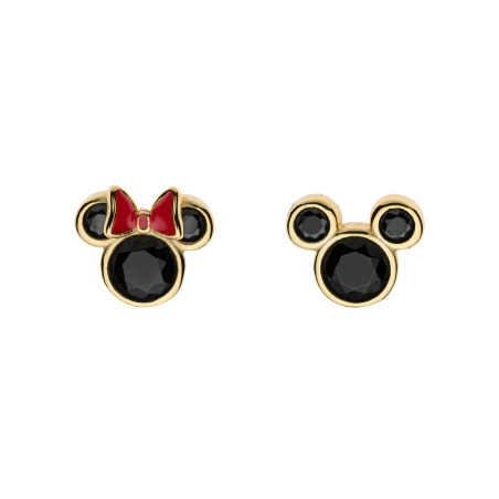 Pozłacane Kolczyki Myszka Minnie i Mickey - Disney, pr. 925 - JubilerSezam.pl
