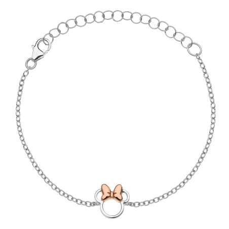 Srebrna Bransoletka Myszka Minnie Disney pr. 925 - JubilerSezam.pl